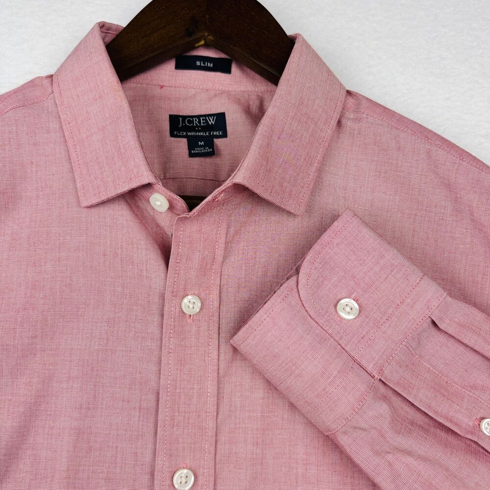 J.Crew Men’s Slim Flex Wrinkle Free Chambray Button Up Shirt M